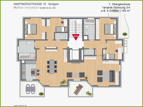 Grundriss Wartbergstrasse 1.Obergeschoss