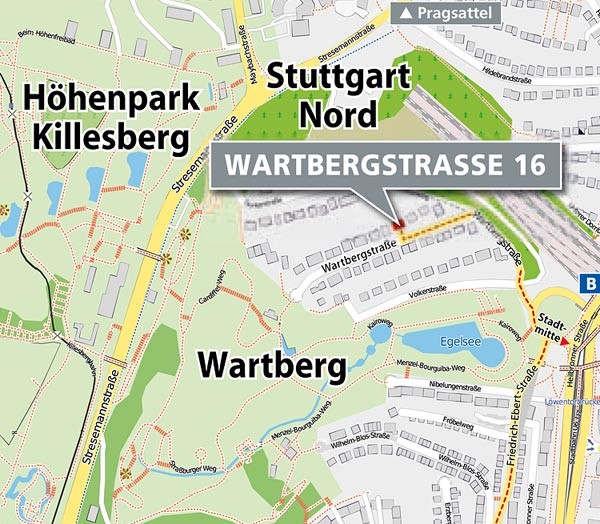 Lageplan Wartbergstraße